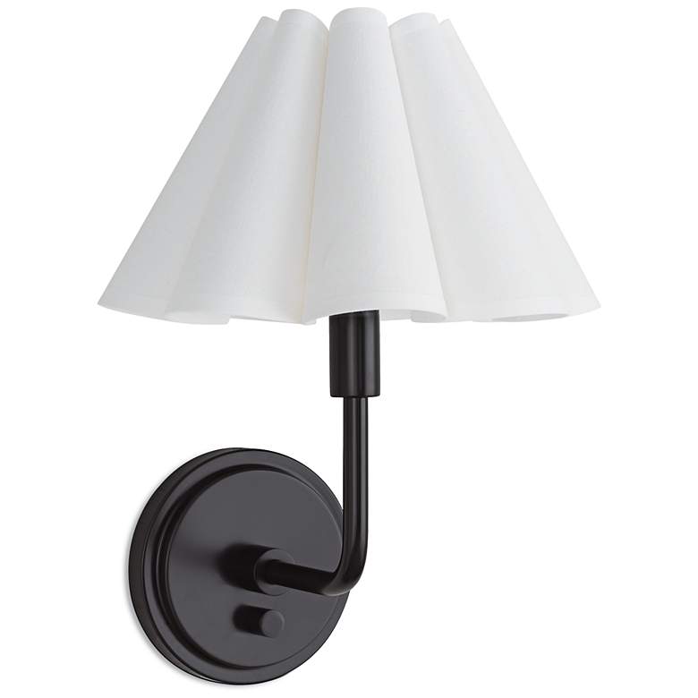 Image 1 Polly 13 3/4" High Blackened Brass Wall Sconce