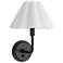 Polly 13 3/4" High Blackened Brass Wall Sconce