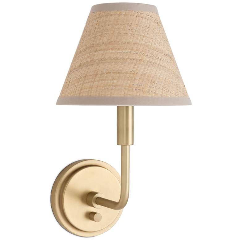 Image 1 Polly 14 1/4" High Natural Brass Wall Sconce