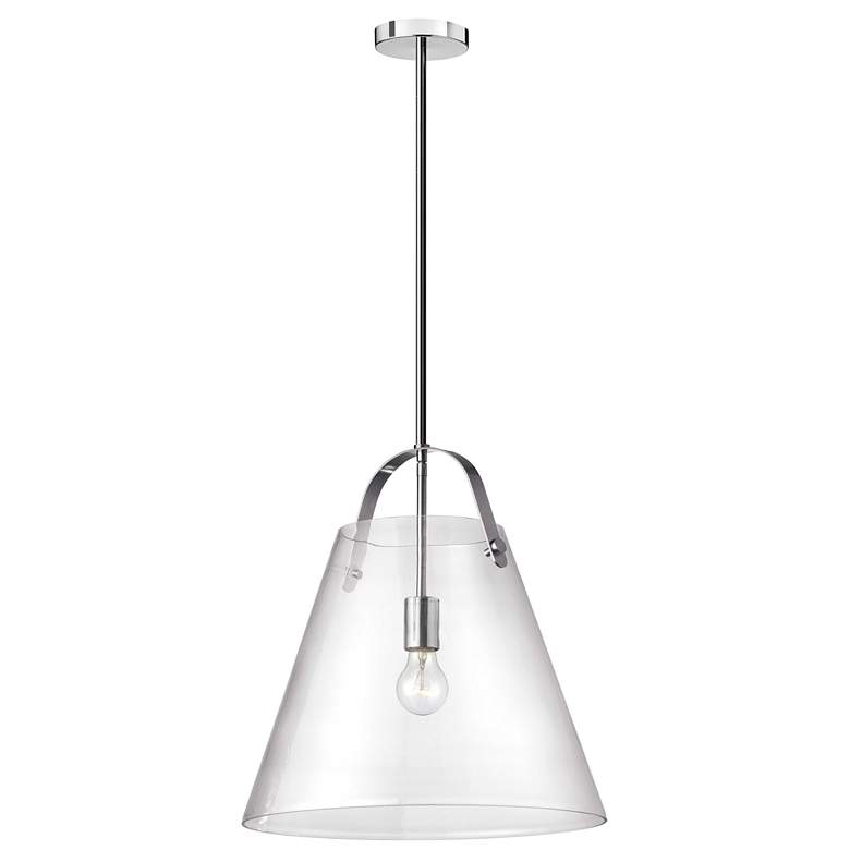 Image 1 Polly 17 inch Wide Large Polished Chrome Pendant