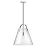 Polly 17" Wide Large Polished Chrome Pendant