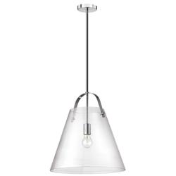 Polly 17&quot; Wide Large Polished Chrome Pendant