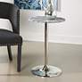 Polly 18" Wide Gray Stone Marble Accent Table
