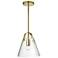 Polly 9" Wide Small Aged Brass Pendant