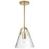 Polly 9" Wide Small Aged Brass Pendant