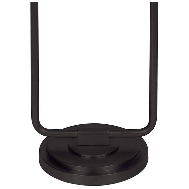 Image 4 Polly Double Arm Table Lamp (Blackened Brass with Green Shade) more views