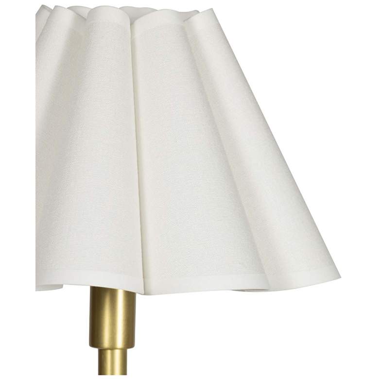 Image 2 Polly Double Arm Table Lamp (Natural Brass with White Shade) more views