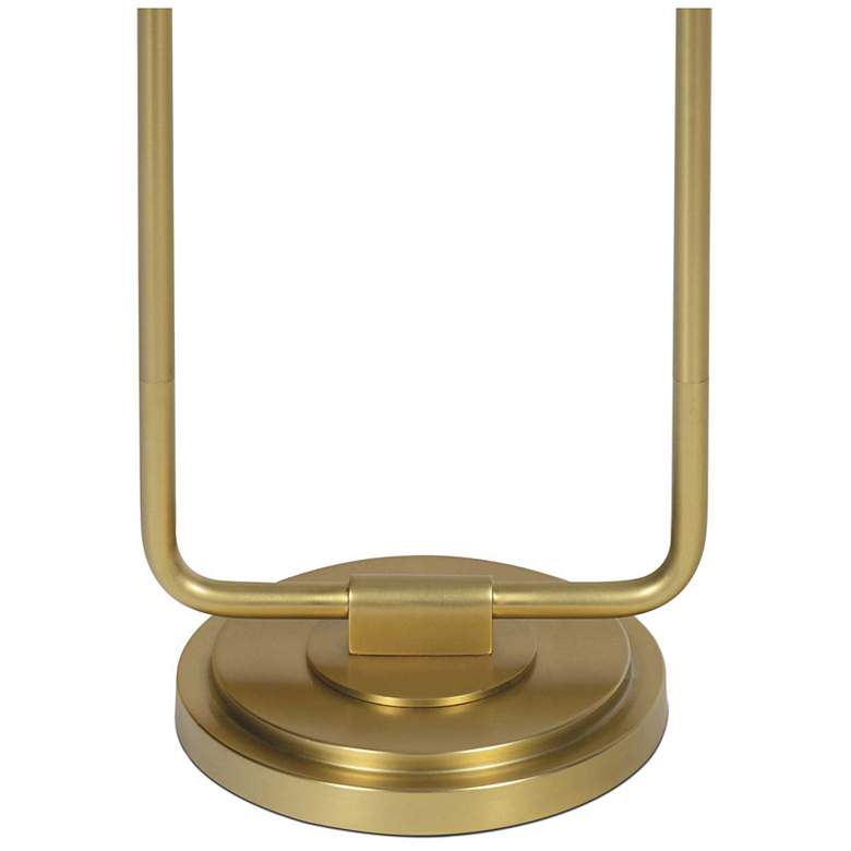 Image 3 Polly Double Arm Table Lamp (Natural Brass with White Shade) more views