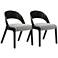 Polly Mid-Century Gray and Black Dining Chairs Set of 2