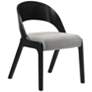Polly Mid-Century Gray and Black Dining Chairs Set of 2
