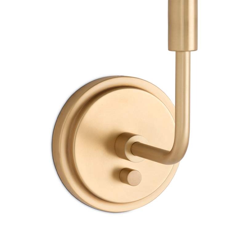 Image 4 Polly Sconce Single (Natural Brass with Rattan Shade) more views