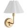 Polly Sconce Single (Natural Brass with White Scalloped Shade)