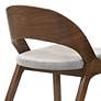 3_Polly Set of 2 Mid-Century Dining Chairs in Gray Upholstery and Walnut more views