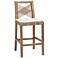 Poltak 24" Wood Natural Rattan and Wood Counter Stool