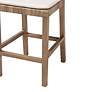 6_Poltak 24" Wood Natural Rattan and Wood Counter Stool more views