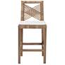 7_Poltak 24" Wood Natural Rattan and Wood Counter Stool more views