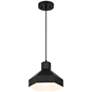 4_Poly 11" Wide Matte Black Mini Pendant more views
