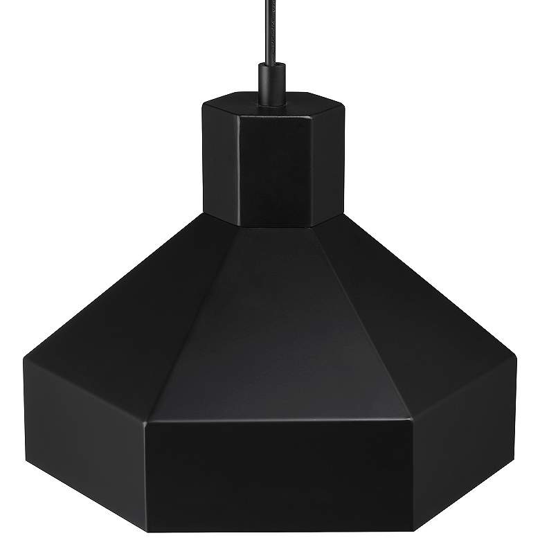 Image 6 Poly 11" Wide Matte Black Mini Pendant more views