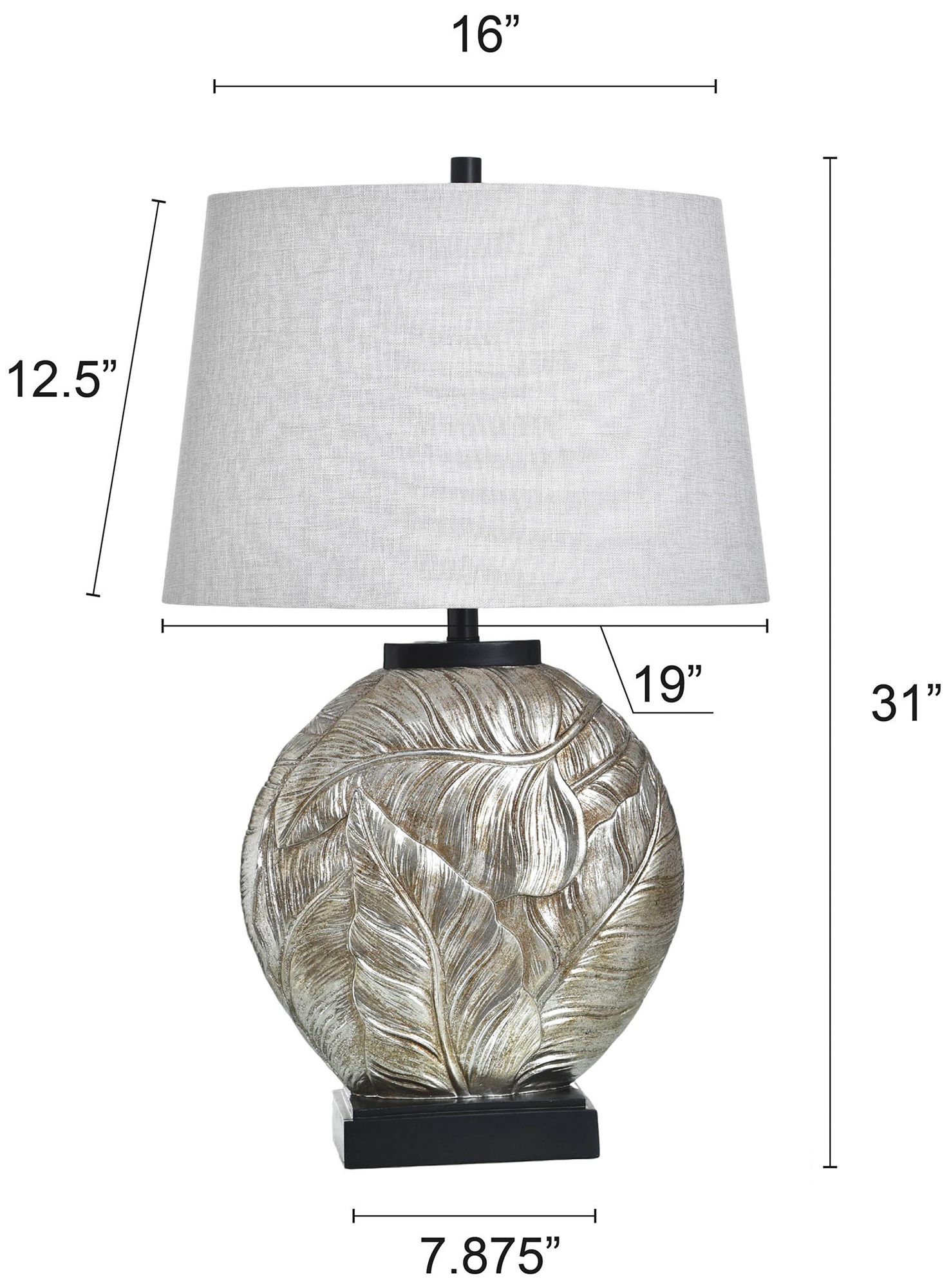 Image 6 Poly 31" High Pozega Silver Table Lamp with White Shade more views