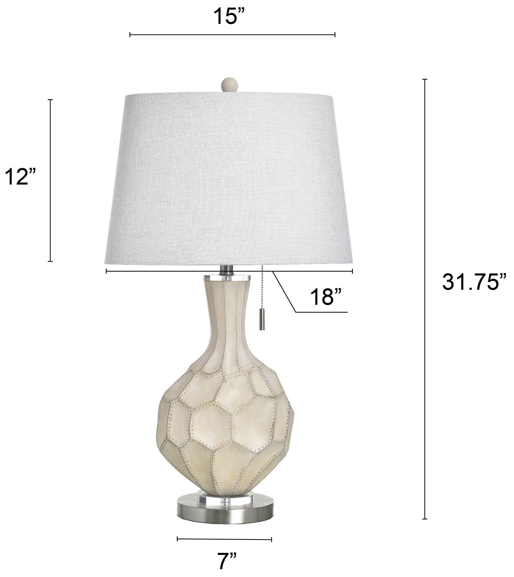 Image 6 Poly 32.5" High Buzet Ivory Table Lamp with White Shade more views