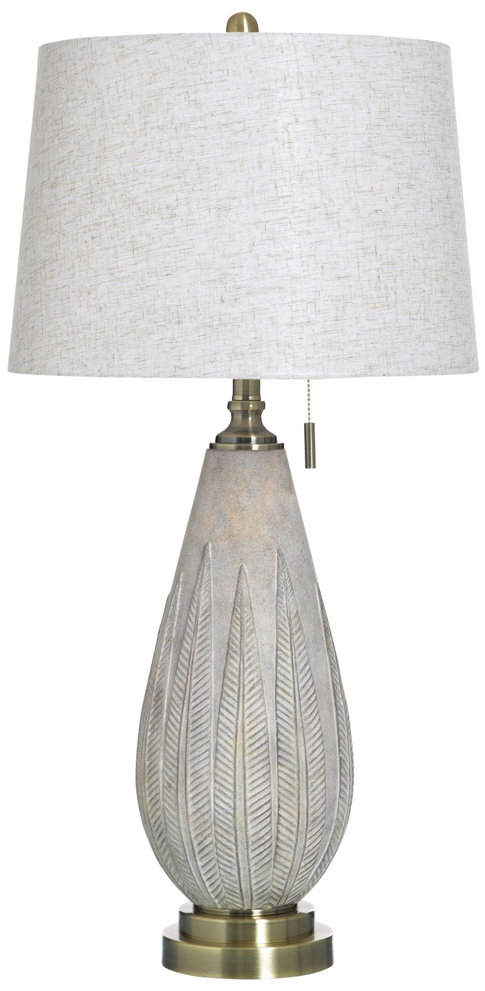 Poly 32.5" High Delnice Ivory Table Lamp with White Shade