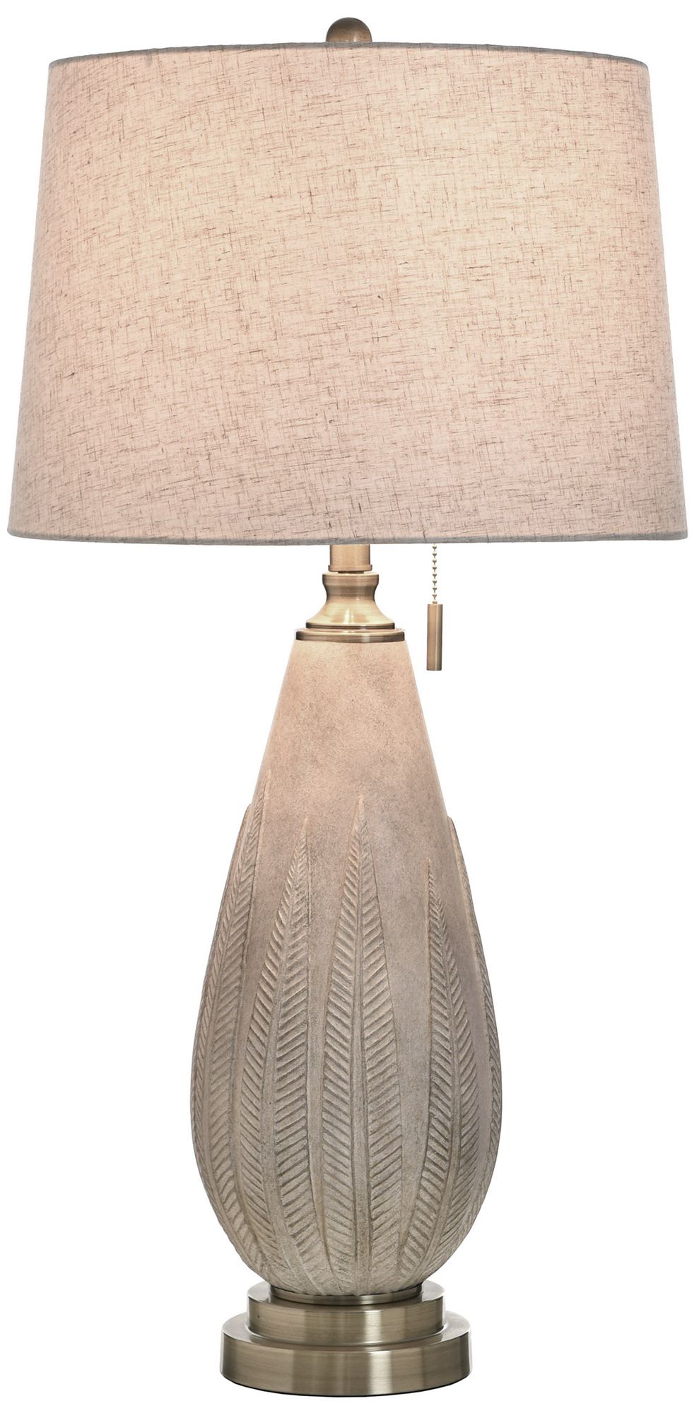 Image 3 Poly 32.5" High Delnice Ivory Table Lamp with White Shade more views