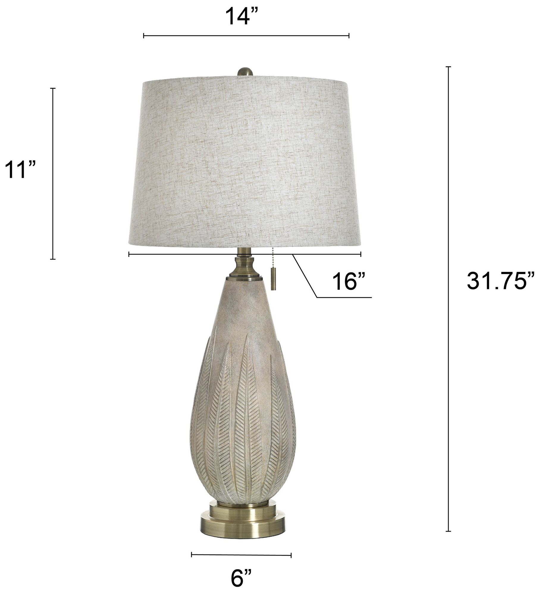 Image 7 Poly 32.5" High Delnice Ivory Table Lamp with White Shade more views