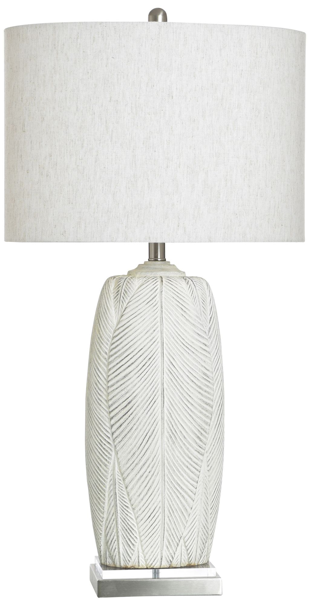Poly 32.5" High Mali Silver Table Lamp with White Shade
