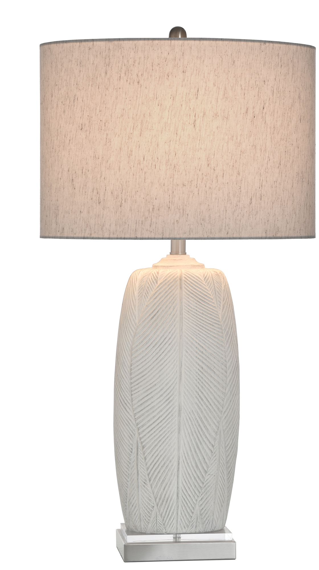 Image 3 Poly 32.5" High Mali Silver Table Lamp with White Shade more views