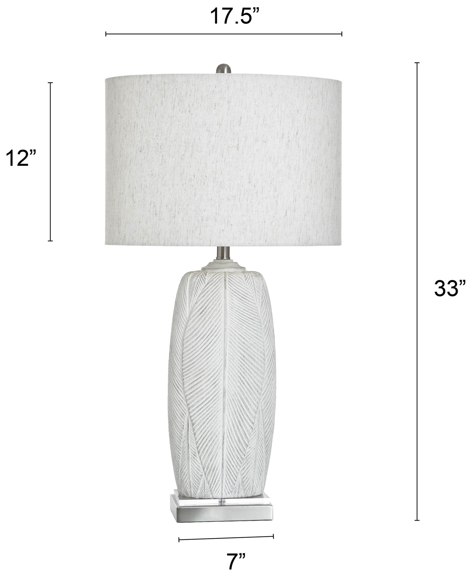 Image 7 Poly 32.5" High Mali Silver Table Lamp with White Shade more views