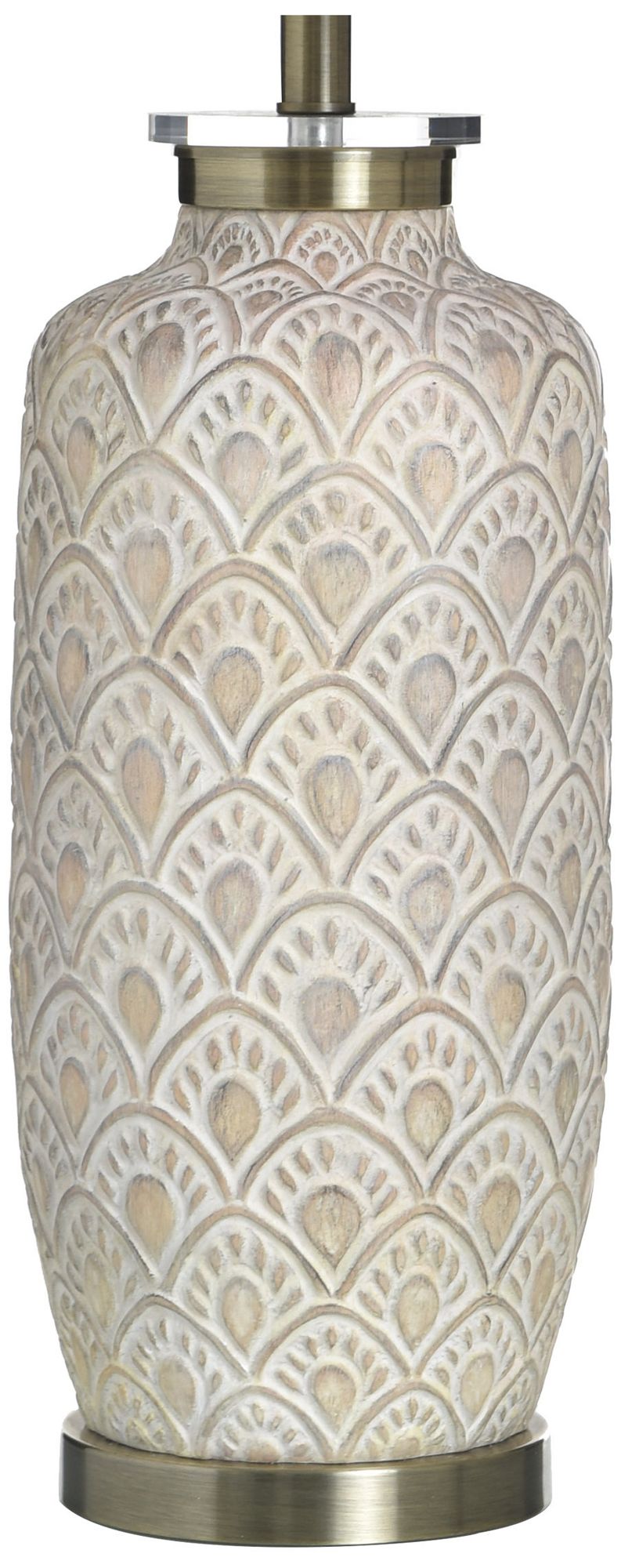 Image 3 Poly 32" High Grey Table Lamp with White Shade more views