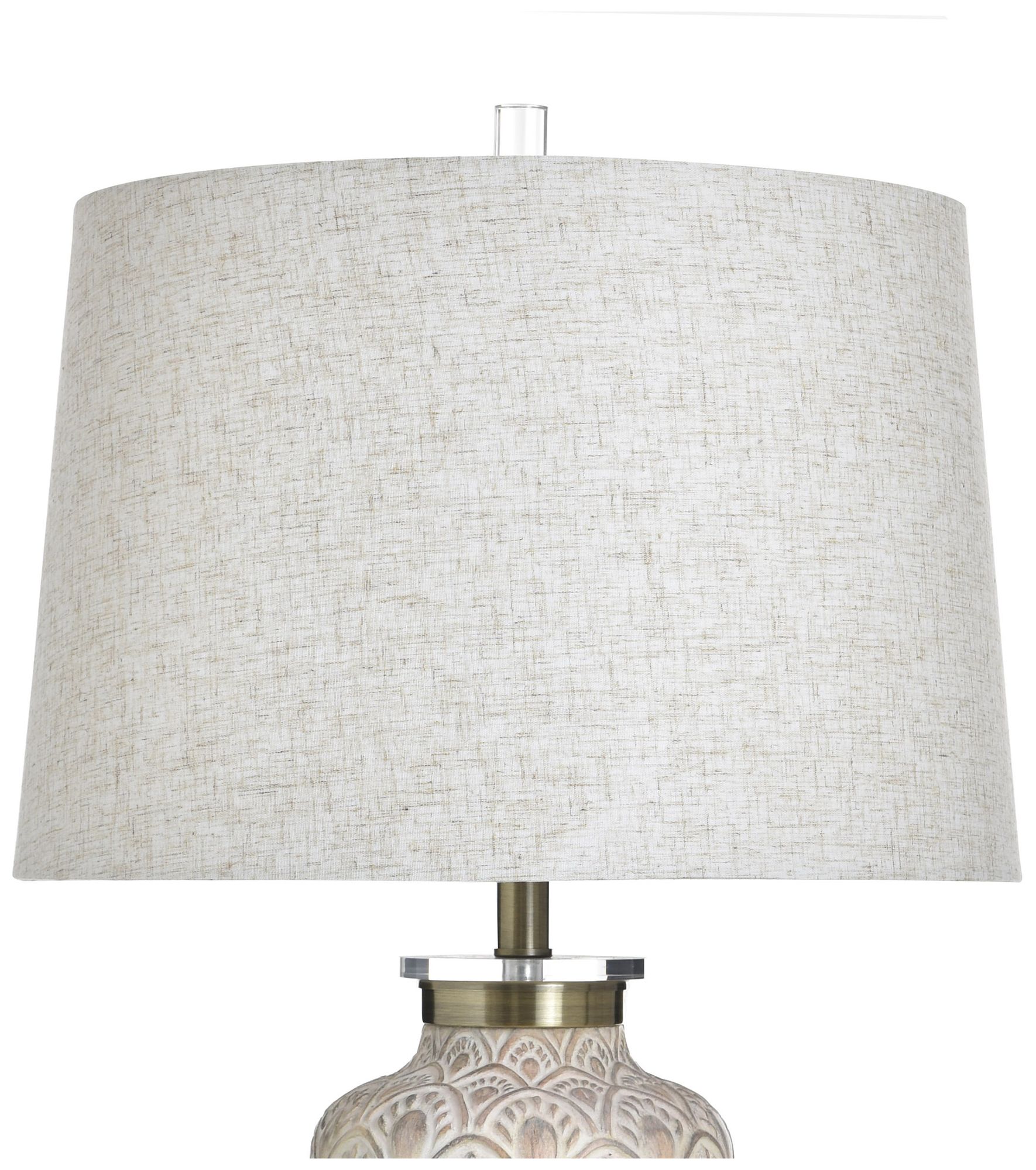 Image 4 Poly 32" High Grey Table Lamp with White Shade more views