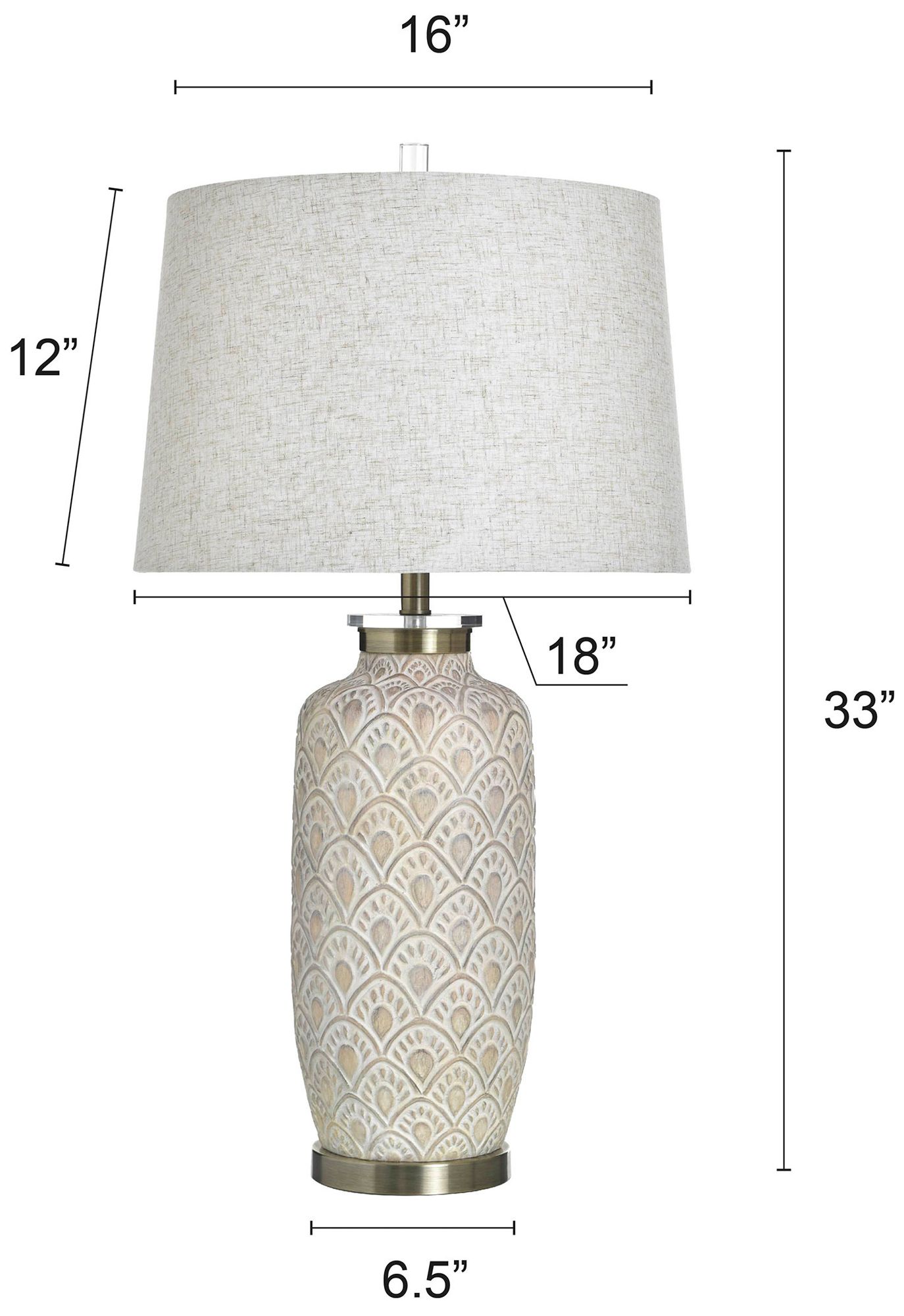 Image 6 Poly 32" High Grey Table Lamp with White Shade more views