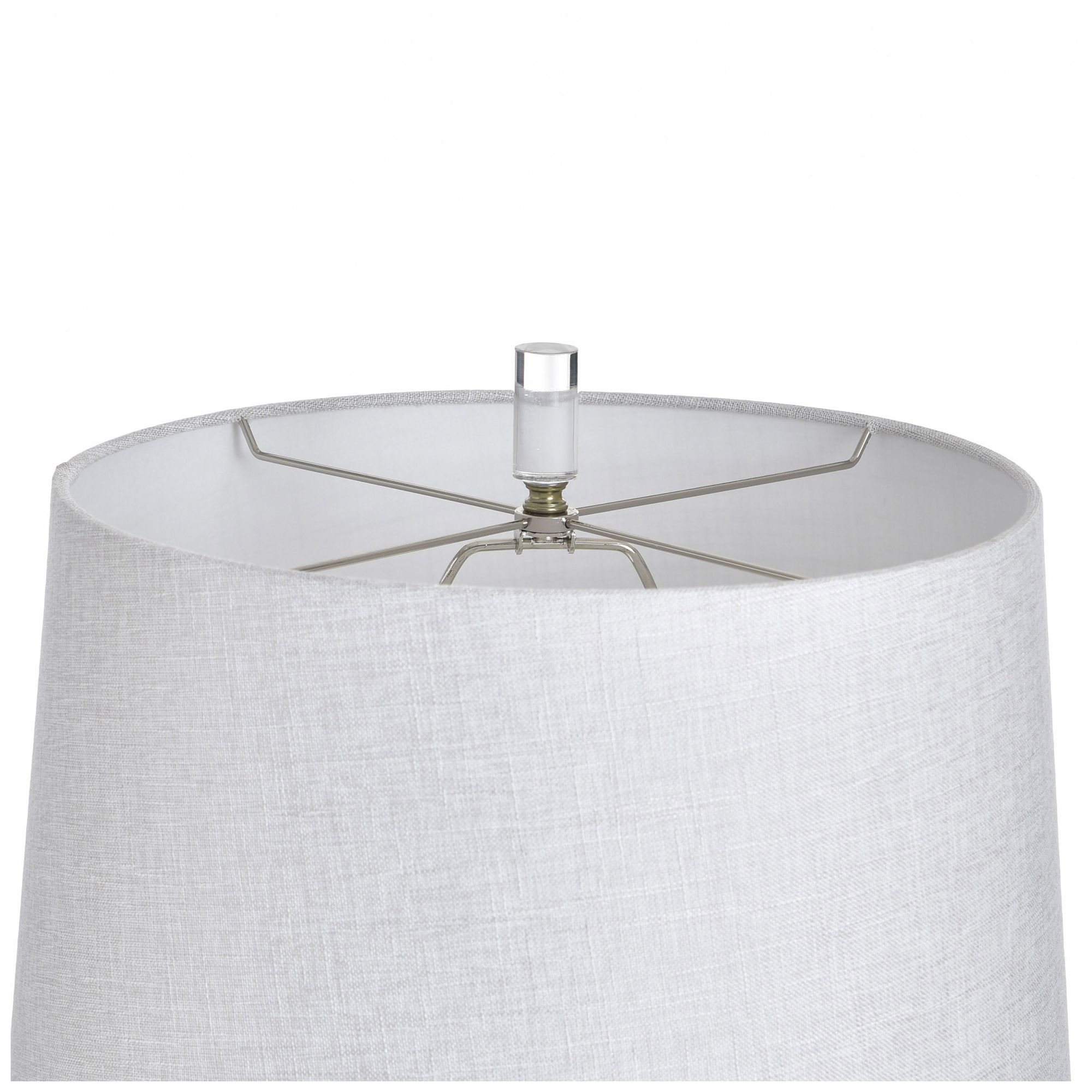 Image 5 Poly 33" High Laslo Silver Table Lamp with White Shade more views