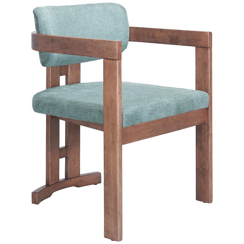 Image 1 Poly Dining Chair Moss Gray & Walnut