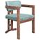 Poly Dining Chair Moss Gray & Walnut