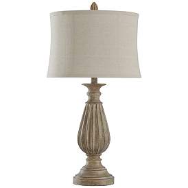 Image1 of Poly Table Lamp - Brown With Black Tint - Beige