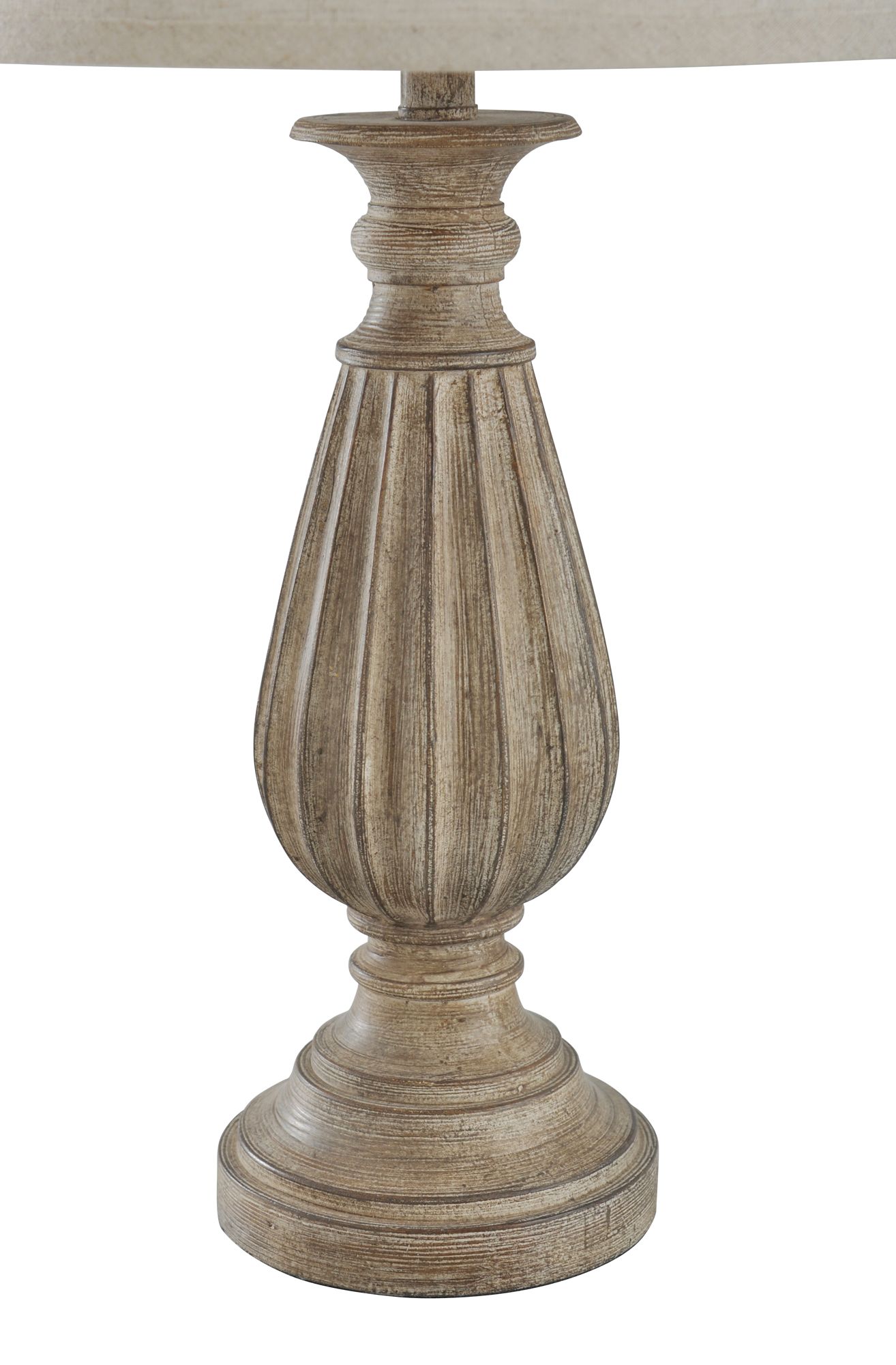 Image 5 Poly Table Lamp - Brown With Black Tint - Beige more views