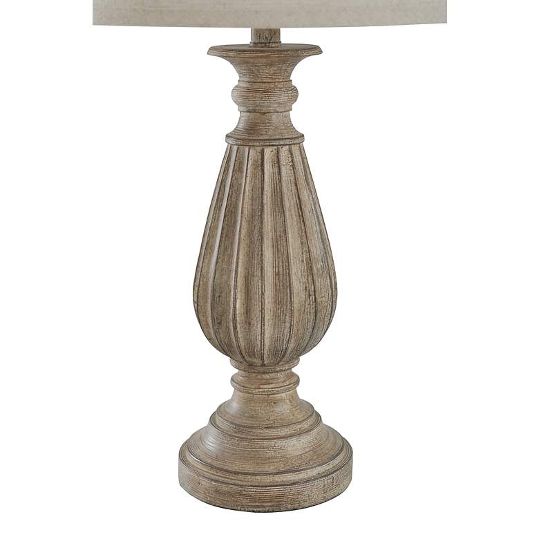 Image 5 Poly Table Lamp - Brown With Black Tint - Beige more views
