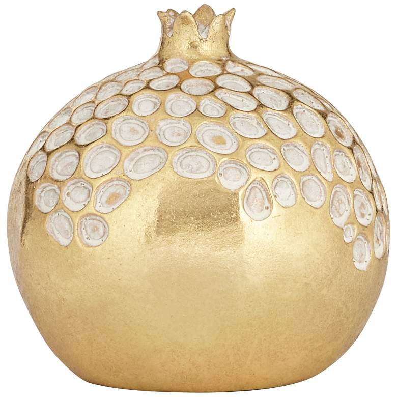 Pomegranate 4 1/2 inch Wide Shiny Gold Decorative Figurine more views