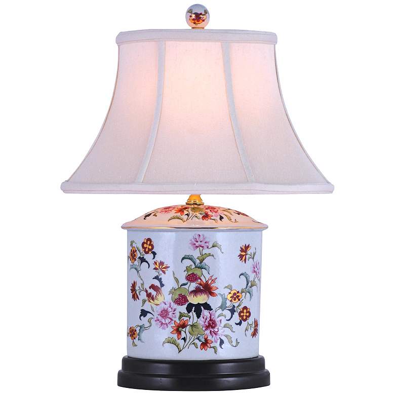 Image 1 Pomegranate Oval Porcelain Jar Table Lamp