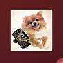 1_Pomeranian Unframed 23 1/4" Square Glass Graphic Wall Art