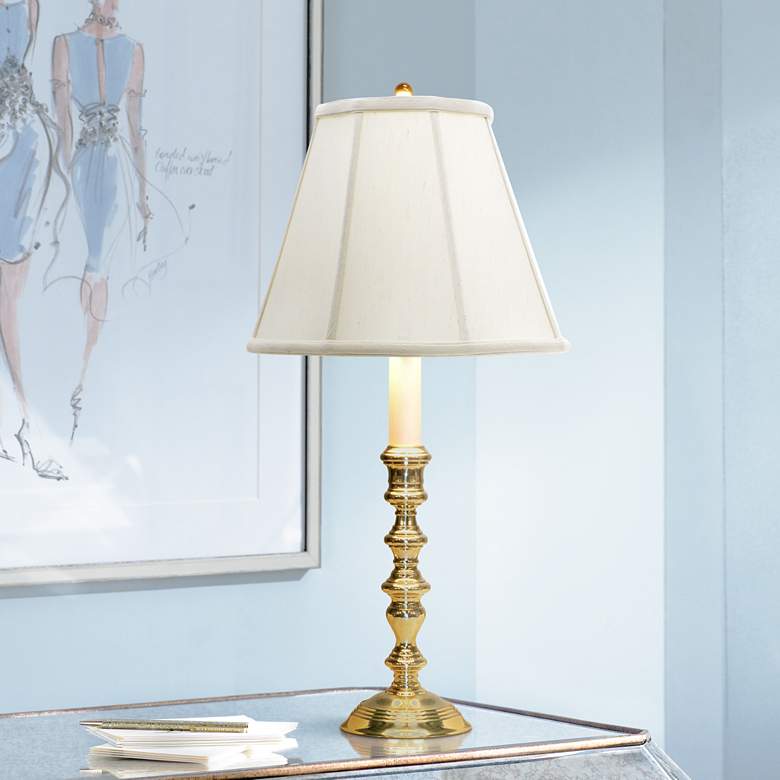 Image 1 Pomfret Polished Brass 20 inch High Accent Table Lamp