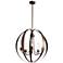 Pomme 30.4" Coastal Bronze Long Outdoor Pendant with Seeded Glass