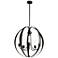 Pomme 30.4" Coastal Oil Rubbed Bronze Long Outdoor Pendant with Opal G