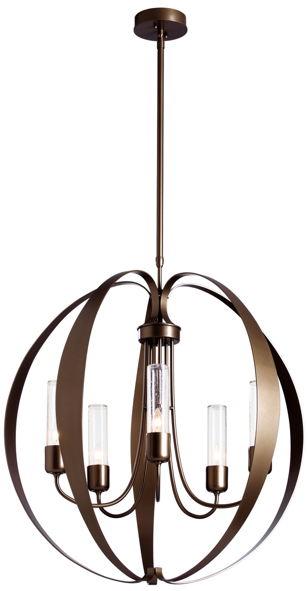 Pomme Outdoor Pendant Bronze Finish Clear Glass Standard Made to Order