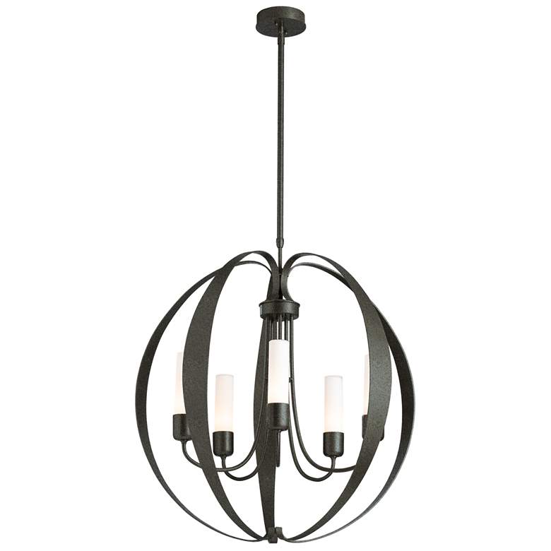 Image 1 Pomme Outdoor Pendant - Natural Iron Finish - Opal Glass - Standard