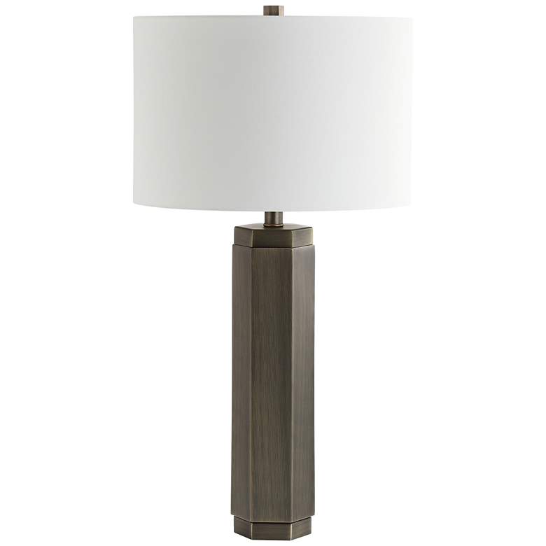 Image 1 Pomona Antique Bronze Hexagon Metal Table Lamp