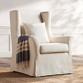 Image2 of Pomona Oatmeal Fabric Slipcover Accent Chair