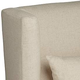 Image5 of Pomona Oatmeal Fabric Slipcover Accent Chair more views